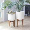 image:imageCosmoLiving by Cosmopolitan 16597 Contemporary Metal Decorative Indoor Outdoor Planter Flower Pot for Living Room Kitchen Office Patio Entryway 20 16 H GoldWhite