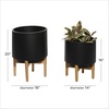 image:imageCosmoLiving by Cosmopolitan 16597 Contemporary Metal Decorative Indoor Outdoor Planter Flower Pot for Living Room Kitchen Office Patio Entryway 20 16 H GoldBlack