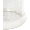 image:imageDeco 79 Glass Pillar Candle Holder with White Marble Base 9 x 9 x 13 Clear9 x 9 x 13