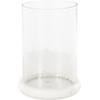 image:imageDeco 79 Glass Pillar Candle Holder with White Marble Base 9 x 9 x 13 Clear9 x 9 x 13