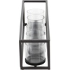 image:imageDeco 79 Metal 5 Glass Sleeve Candelabra 22 x 5 x 5 Black22 x 5 x 5