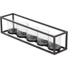 image:imageDeco 79 Metal 5 Glass Sleeve Candelabra 22 x 5 x 5 Black22 x 5 x 5