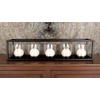 image:imageDeco 79 Metal 5 Glass Sleeve Candelabra 22 x 5 x 5 Black22 x 5 x 5