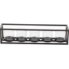 image:imageDeco 79 Metal 5 Glass Sleeve Candelabra 22 x 5 x 5 Black22 x 5 x 5