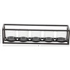 image:imageDeco 79 Metal 5 Glass Sleeve Candelabra 22 x 5 x 5 Black22 x 5 x 5