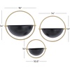 image:imageDeco 79 Metal Geometric Indoor Outdoor Wall Planter Indoor Outdoor Hanging Planter Set of 3 Plant Hanger 15 13 10H BlackBlack