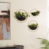 image:imageDeco 79 Metal Geometric Indoor Outdoor Wall Planter Indoor Outdoor Hanging Planter Set of 3 Plant Hanger 15 13 10H BlackBlack