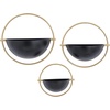 image:imageDeco 79 Metal Geometric Indoor Outdoor Wall Planter Indoor Outdoor Hanging Planter Set of 3 Plant Hanger 15 13 10H BlackBlack