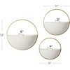 image:imageDeco 79 Metal Geometric Indoor Outdoor Wall Planter Indoor Outdoor Hanging Planter Set of 3 Plant Hanger 15 13 10H BlackWhite