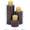 image:imageDeco 79 Metal Handmade Decorative Candle Holder Pillar Candle Stand Set of 3 Candlestick Holder 11 7 4H BrownBrown