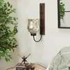 image:imageDeco 79 Traditional Mango Wood Solid Wall Sconce 9 x 4 x 21 Brown