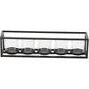 image:imageDeco 79 Metal 5 Glass Sleeve Candelabra 22 x 5 x 5 Black22 x 5 x 5