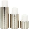 image:imageDeco 79 Metal Handmade Decorative Candle Holder Pillar Candle Stand Set of 3 Candlestick Holder 11 7 4H BrownSilver