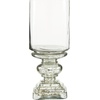 image:imageDeco 79 Glass Handmade Turned Style Pillar Hurricane Lamp with Faux Mercury Glass Finish 6 x 6 x 16 Silver