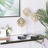 image:imageCosmoLiving by Cosmopolitan Marble Geometric Decorative Sculpture Home Decor Statues with Marble Base Set of 3 Accent Figurines 19 16 13H GoldGold
