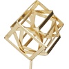 image:imageCosmoLiving by Cosmopolitan Marble Geometric Decorative Sculpture Home Decor Statues with Marble Base Set of 3 Accent Figurines 19 16 13H GoldGold
