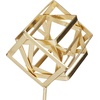 image:imageCosmoLiving by Cosmopolitan Marble Geometric Decorative Sculpture Home Decor Statues with Marble Base Set of 3 Accent Figurines 19 16 13H GoldGold