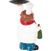 image:imageDeco 79 Polystone Chef Decorative Sculpture Kitchen Decorative Figurine Home Decor Statue with Black Trays Accent Figurine 14 x 6 x 16 WhiteWhite