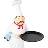 image:imageDeco 79 Polystone Chef Decorative Sculpture Kitchen Decorative Figurine Home Decor Statue with Black Trays Accent Figurine 14 x 6 x 16 WhiteWhite