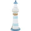 image:imageDeco 79 Wood Light House Decorative Sculpture Home Decor Statue with Netting Accent Figurine 6 x 6 x 16 Blue