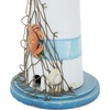 image:imageDeco 79 Wood Light House Decorative Sculpture Home Decor Statue with Netting Accent Figurine 6 x 6 x 16 Blue