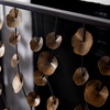 image:imageDeco 79 Metal Floral Foldable Mesh Netting 3 Panel Fireplace Screen with 3D Floral on Vines 56 x 1 x 32 Gold