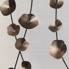 image:imageDeco 79 Metal Floral Foldable Mesh Netting 3 Panel Fireplace Screen with 3D Floral on Vines 56 x 1 x 32 Gold