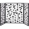 image:imageDeco 79 Metal Floral Foldable Mesh Netting 3 Panel Fireplace Screen with 3D Floral on Vines 56 x 1 x 32 Gold