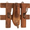 image:imageDeco 79 Farmhouse ShoeDesigned Wall Hook Rack 5W x 11H Brown