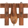 image:imageDeco 79 Farmhouse ShoeDesigned Wall Hook Rack 5W x 11H Brown