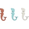 image:imageDeco 79 Metal Solid Wall Hook Set of 3 4W 7H Multi Colored