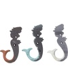 image:imageDeco 79 Metal Solid Wall Hook Set of 3 4W 7H Multi Colored