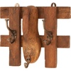 image:imageDeco 79 Farmhouse ShoeDesigned Wall Hook Rack 5W x 11H Brown