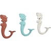 image:imageDeco 79 Metal Solid Wall Hook Set of 3 4W 7H Multi Colored
