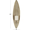 image:imageCosmoLiving by Cosmopolitan Stainless Steel Metal Single Candle Wall Sconce 6 x 23 x 6 SilverBrass