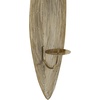 image:imageCosmoLiving by Cosmopolitan Stainless Steel Metal Single Candle Wall Sconce 6 x 23 x 6 SilverBrass