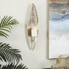 image:imageCosmoLiving by Cosmopolitan Stainless Steel Metal Single Candle Wall Sconce 6 x 23 x 6 SilverBrass