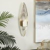 image:imageCosmoLiving by Cosmopolitan Stainless Steel Metal Single Candle Wall Sconce 6 x 23 x 6 SilverBrass