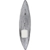 image:imageCosmoLiving by Cosmopolitan Stainless Steel Metal Single Candle Wall Sconce 6 x 23 x 6 SilverSilver