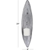 image:imageCosmoLiving by Cosmopolitan Stainless Steel Metal Single Candle Wall Sconce 6 x 23 x 6 SilverSilver