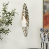 image:imageCosmoLiving by Cosmopolitan Stainless Steel Metal Single Candle Wall Sconce 6 x 23 x 6 SilverSilver