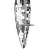 image:imageCosmoLiving by Cosmopolitan Stainless Steel Metal Single Candle Wall Sconce 6 x 23 x 6 SilverSilver