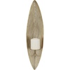 image:imageCosmoLiving by Cosmopolitan Stainless Steel Metal Single Candle Wall Sconce 6 x 23 x 6 SilverBrass
