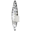 image:imageCosmoLiving by Cosmopolitan Stainless Steel Metal Single Candle Wall Sconce 6 x 23 x 6 SilverSilver