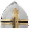 image:imageDeco 79 Metal Medieval Knight Crusader Helmet 9 x 9 x 13 Silver  Decorative Mask Replica Medieval Knight Crusader Home Decor Statue Armor Helmet ArmorSilver
