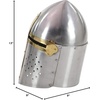 image:imageDeco 79 Metal Medieval Knight Crusader Helmet 9 x 9 x 13 Silver  Decorative Mask Replica Medieval Knight Crusader Home Decor Statue Armor Helmet ArmorSilver