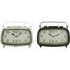 image:imageDeco 79 Metal Retro Radio Style Clock Set of 2 8W 6H Multi Colored