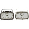 image:imageDeco 79 Metal Retro Radio Style Clock Set of 2 8W 6H Multi Colored