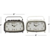 image:imageDeco 79 Metal Retro Radio Style Clock Set of 2 8W 6H Multi Colored