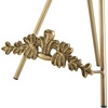 image:imageDeco 79 Metal Display Easel Arched Foldable Tabletop Easel with Vine Emblem Set of 2 Display Stand 8W 12H Gold